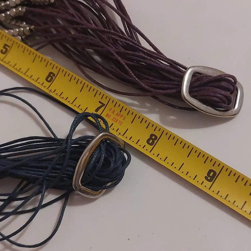 Multistrand Woven Cotton Cords Toggle Bracelets Silver Accent